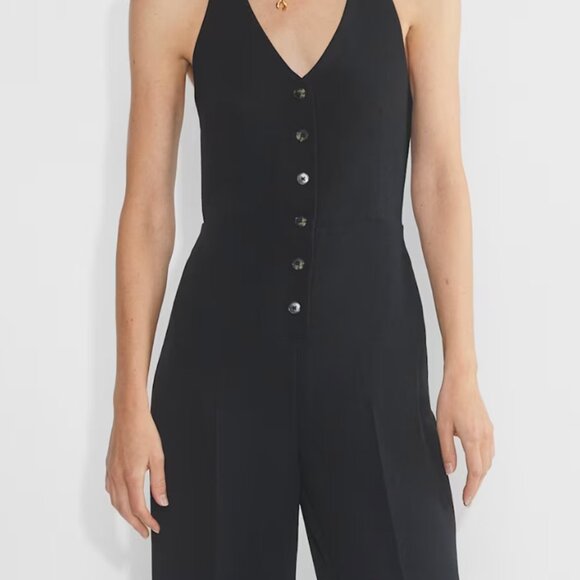 Wilfred Pants - Aritzia Wilfred Black Halter Jumpsuit. Perfect for date night or girls night.